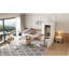 Lit plateforme double en bois avec 6 tiroirs, tablettes, bureau et garde-robe-273584683