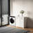 White Laundry Storage Cabinet With Handles - Easy To Transport Spacious Bags Accommodate All Your Construction Use 15.97 In. Width