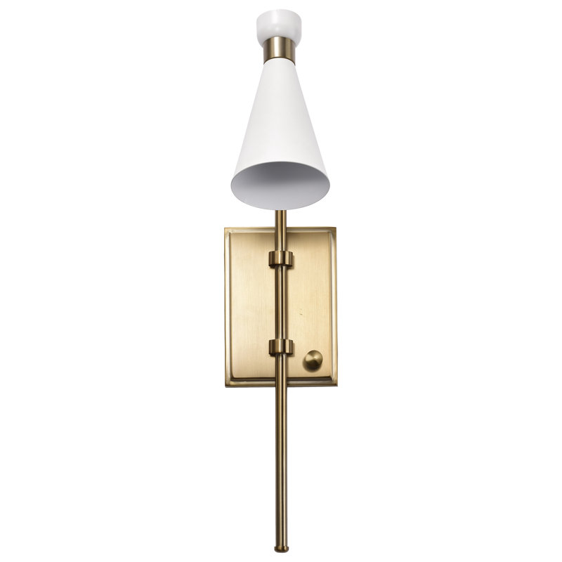 Kanajah Steel Armed Sconce, Matte White