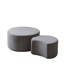 Ensemble de 2 tables basses gigognes pour le salon, ensemble de 2 tables basses rondes en mousse pour le salon, repose-pieds avec table d'appoint ronde moderne en mousse, sans assemblage-129682138