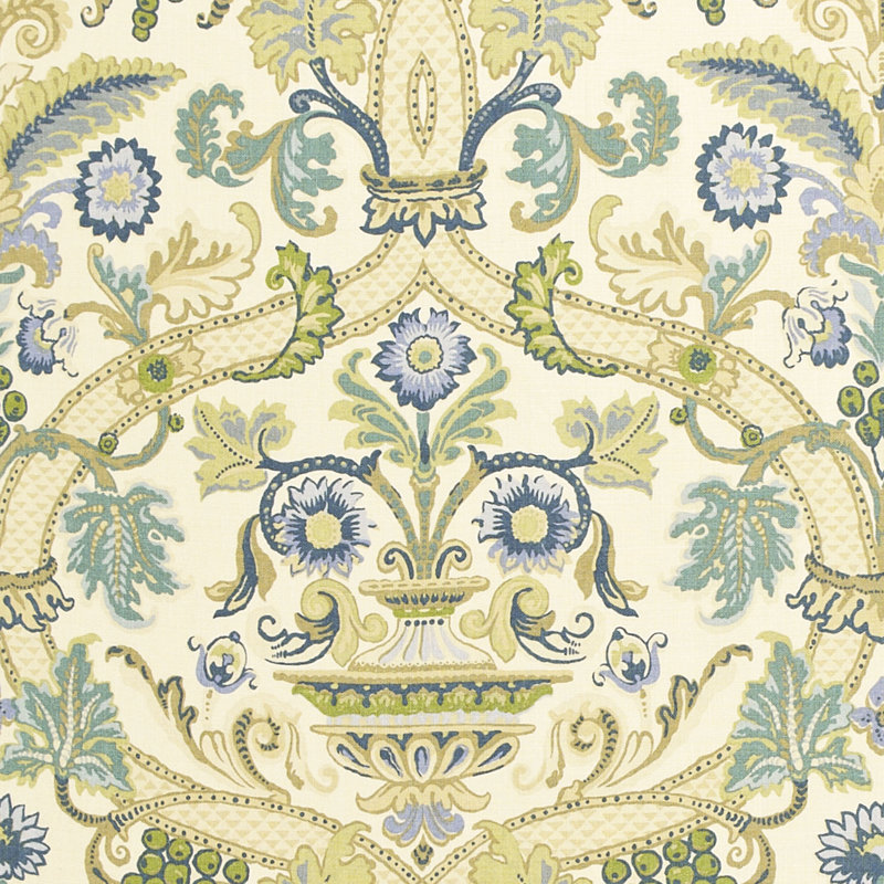 Fontenay Vase Fabric, Porcelain Blue