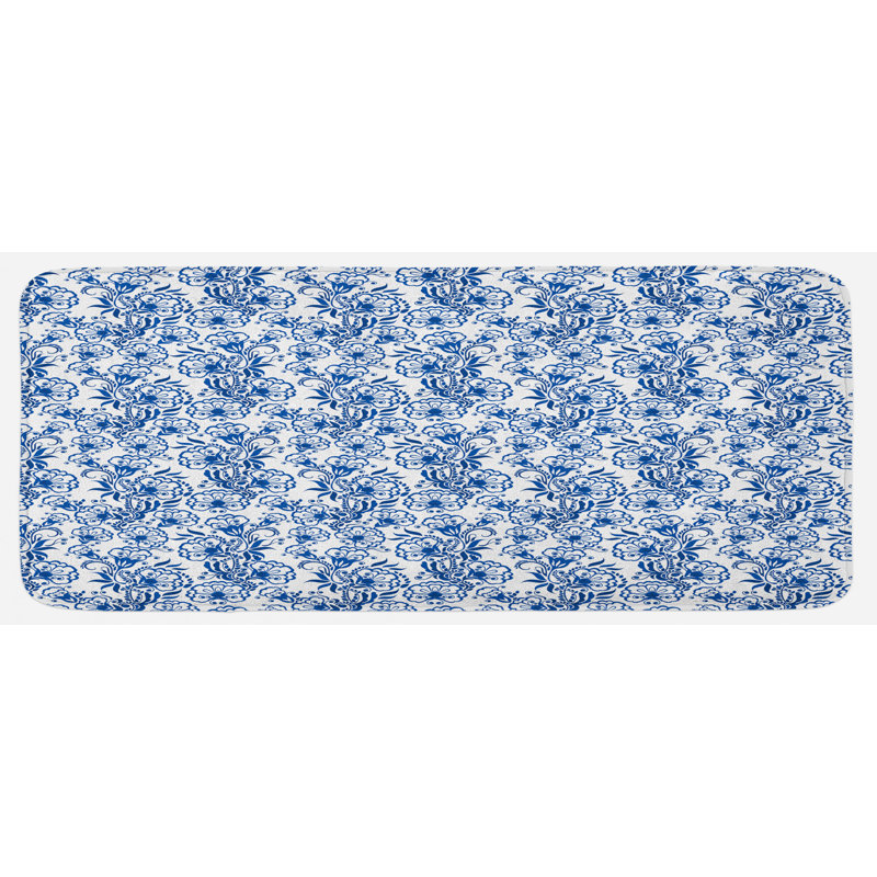 Eclectic Floral Synthetic Kitchen Mat