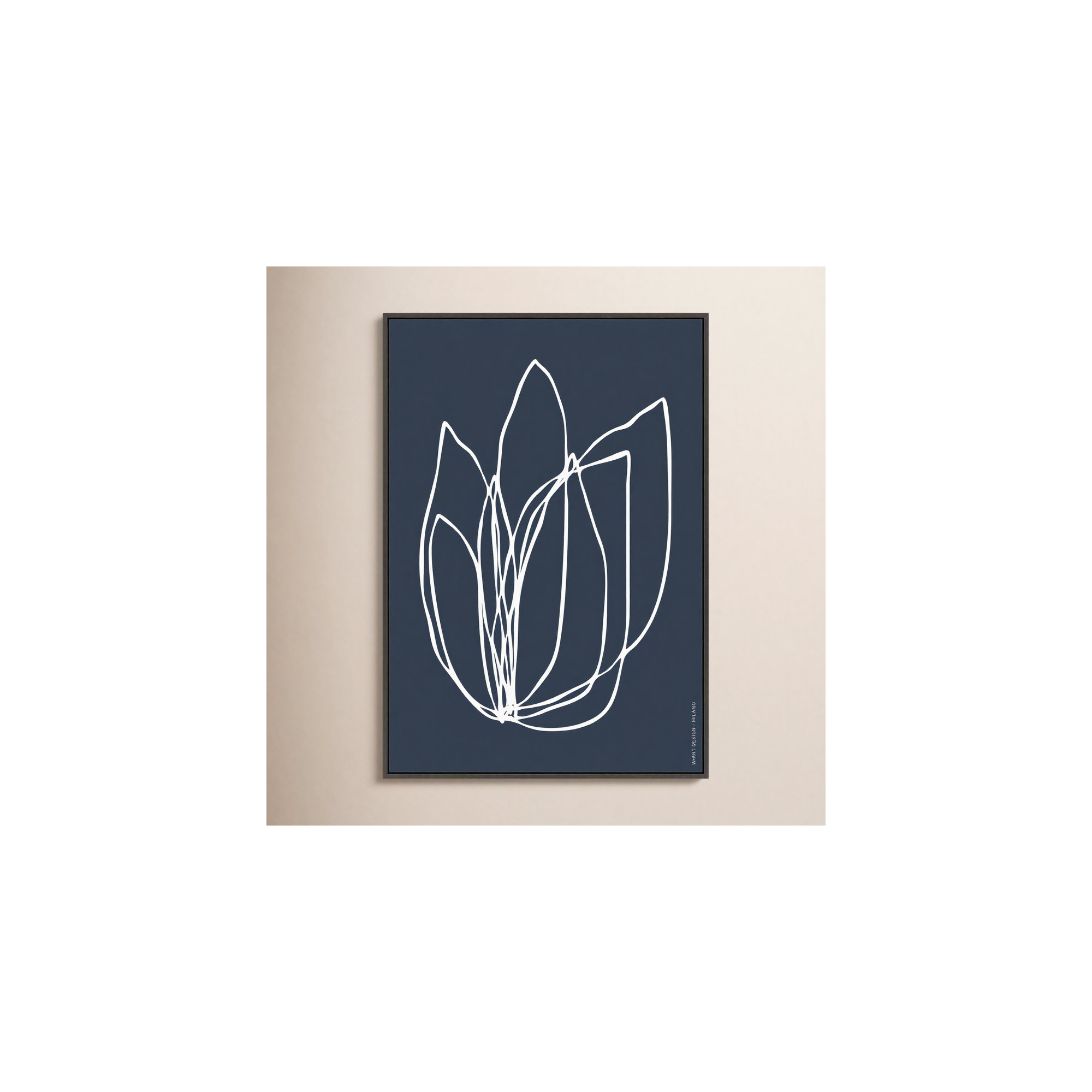 Tracings 2 by Romina Gadler, 38" H x 26.5" W x 1.25" D, Black Framed Canvas