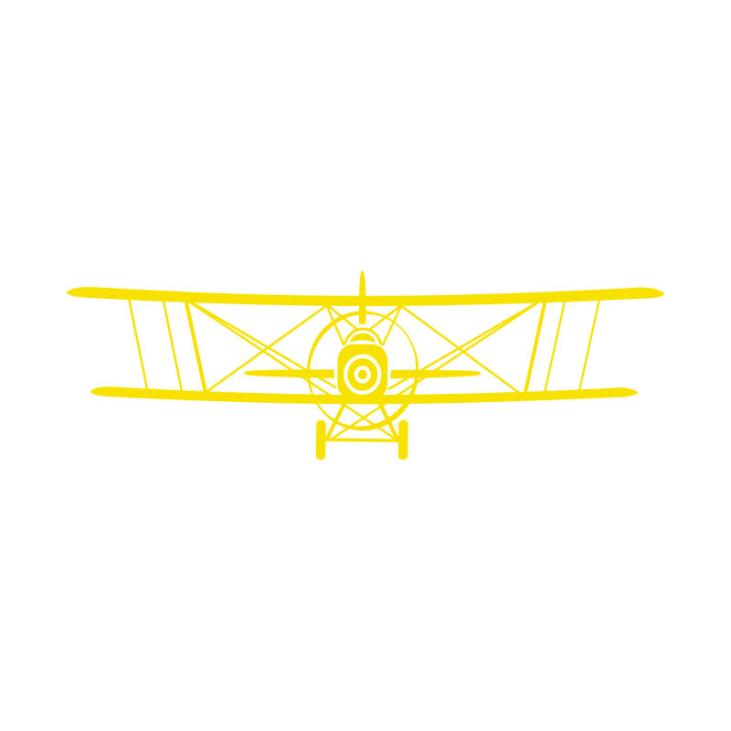 Décalcomanie murale chambre Airplane, Jaune