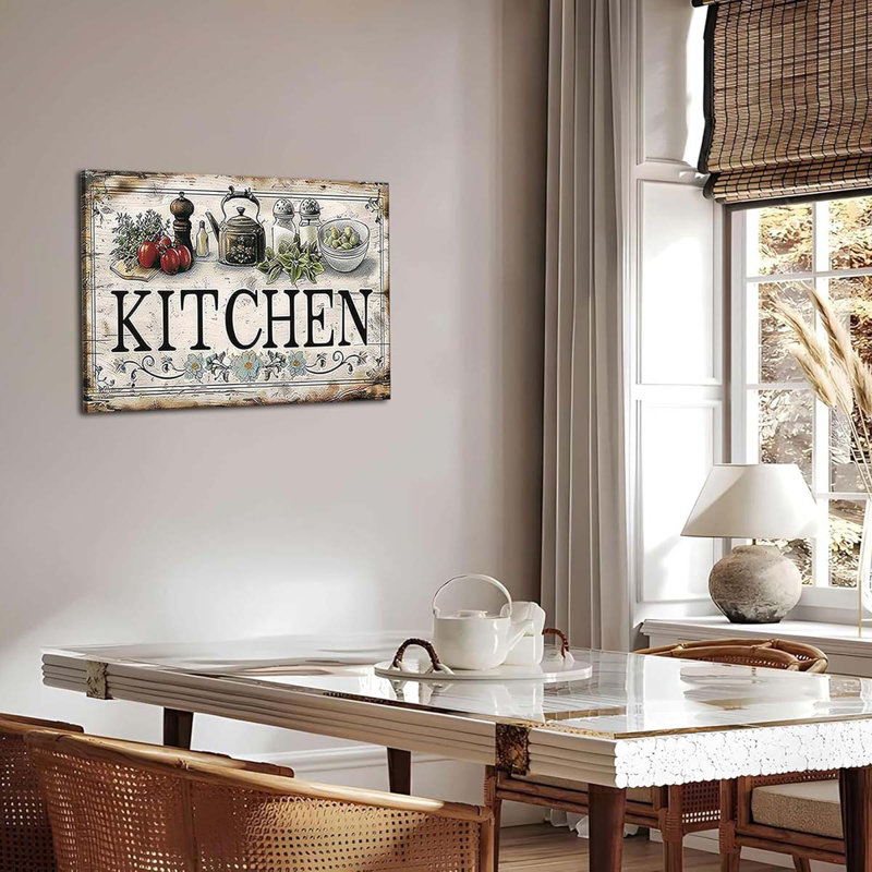 Country Kitchen Painting Picture Decor Vegetable Food Poster Print., 30 cm H x 40 cm W