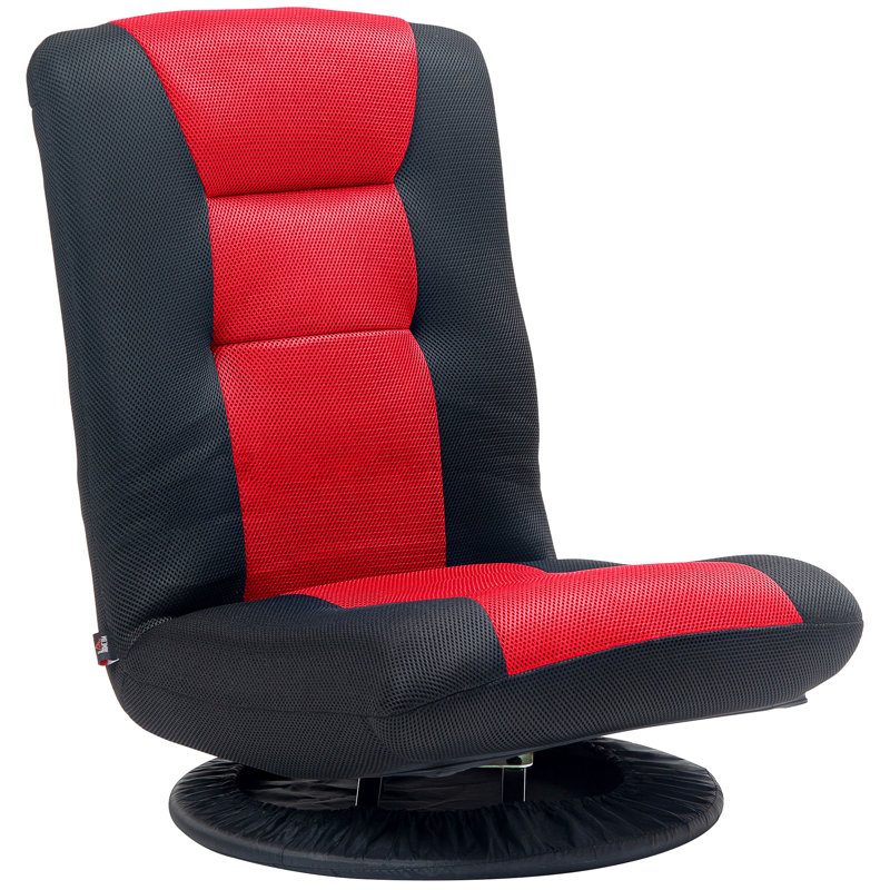 Chaise de jeu pliante et pivotante pour jouer, Noir / Rouge