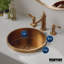 Lavabo de salle de bain circulaire encastrable en acier inoxydable 15 po Karran Cinox-95277336