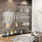 Romona Glass Display Cabinet, Curio Cabinet, Bookcase with 4 Shelf Double Door, Black