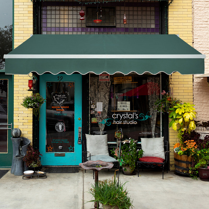 Dakota Fields 2.5cm W x 2cm D Polyester Cover Retractable Window Awning, Green
