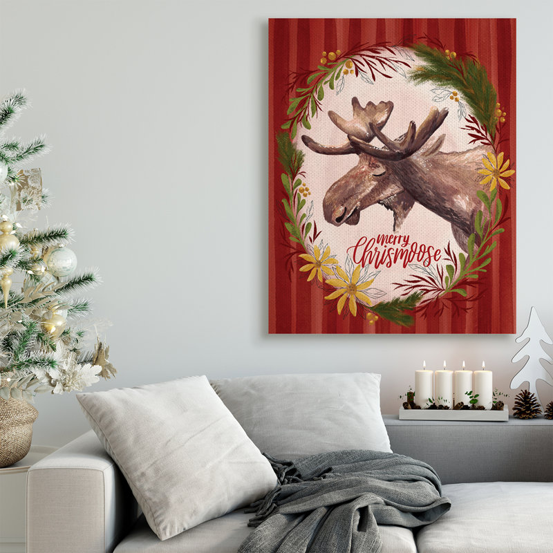Merry Chris-Moose, Toile tendue, H 48 po x l 36 po