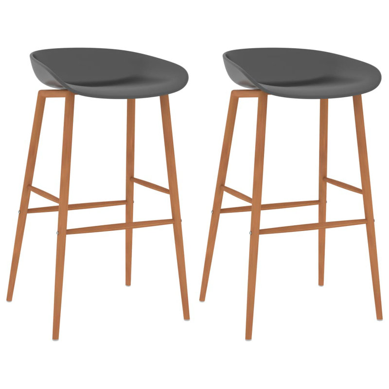 Camrynn Counter Stool with Metal Frame, Grey, Black