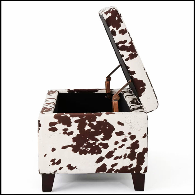 Repose-pieds de rangement contemporain avec compartiment caché pour plus d'espace et de confort, parfait pour les salons modernes.