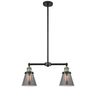 Luminaire suspendu linéaire à 2 lumières pour îlot de cuisine Stonec chiffre