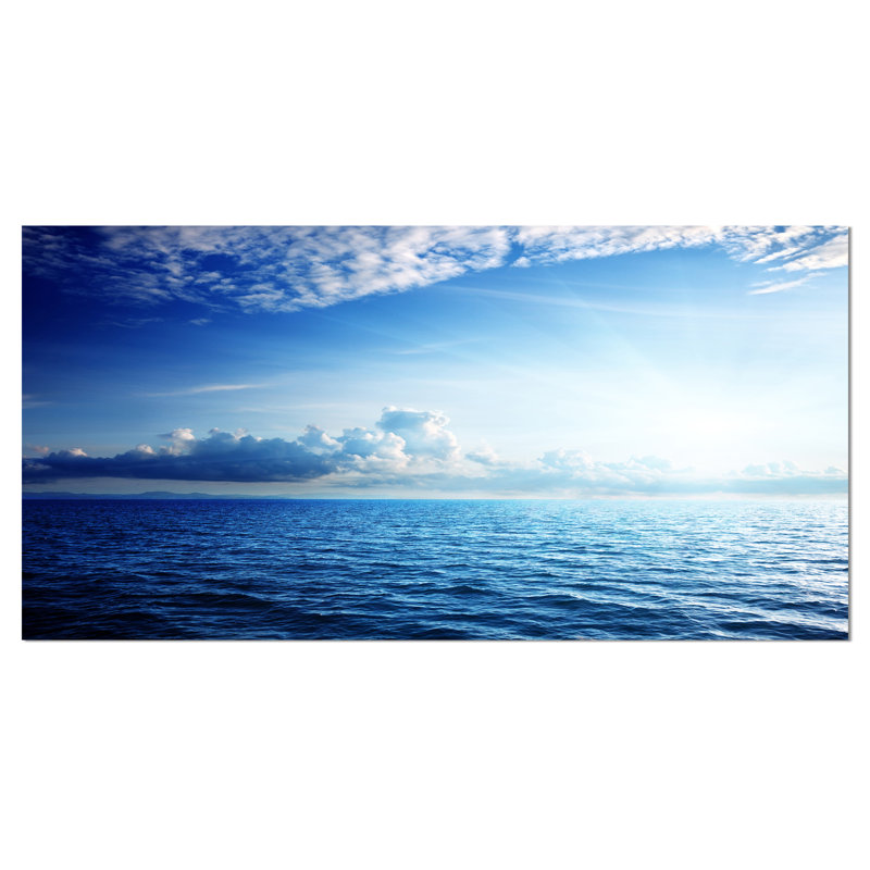 «Blue Caribbean Sea and Perfect Blue Sky», reproduction de photo sur toile tendue, H 20 po x l 20 po x P 1 po
