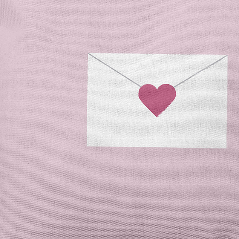 Valentine's Day Reversible Throw Pillow, Pale Pink, 18"x18"