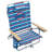Tommy Bahama 5-Position Classic Lay Flat Backpack Beach Chair with Cooler and Cup Holder, Portable Folding Beach Chair for Tanning, Red/White/Blue-118782635