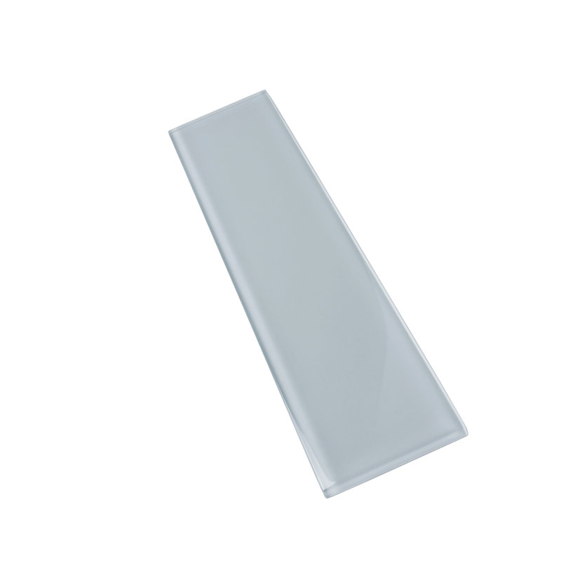 3'' x 12'' Glass Subway Wall Tile, Gray