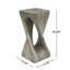 Table d'appoint d'extérieur, table de bout en forme de torsion, table d'appoint décorative, table de tabouret de jardin pour le balcon de la plage, côté piscine, béton léger, texture semblable au bois-1023890271