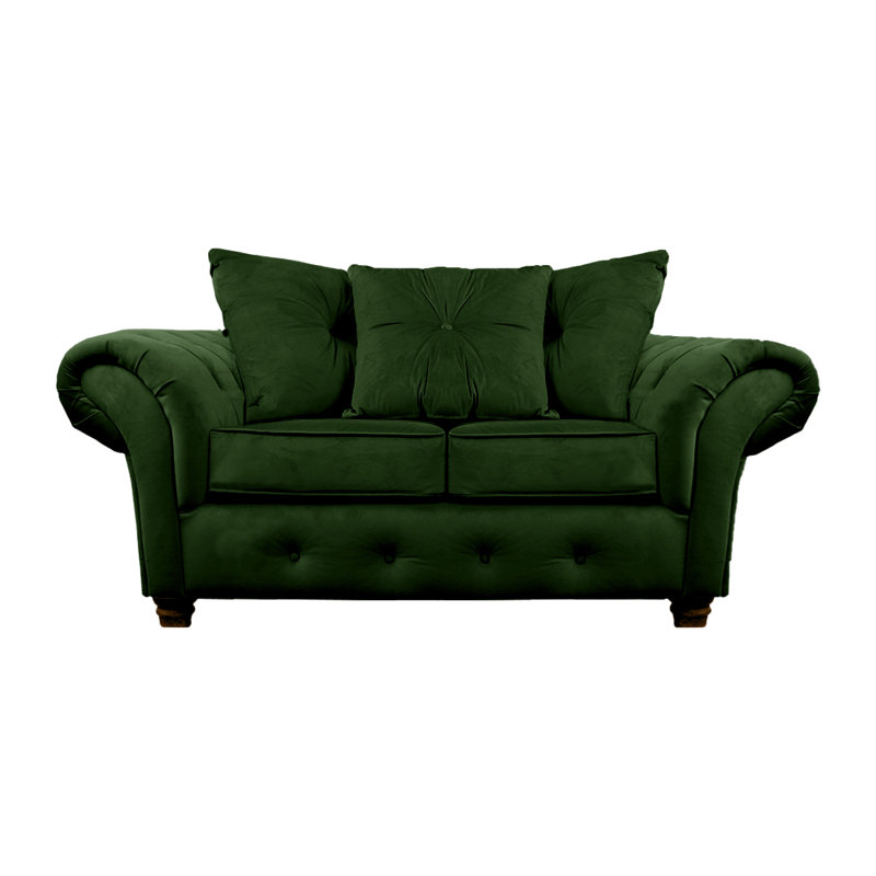 Lila 2 Seater Velvet Sofa, Emerald Green