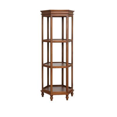 Vitrine 22,83 po en bois de frêne brun rétro