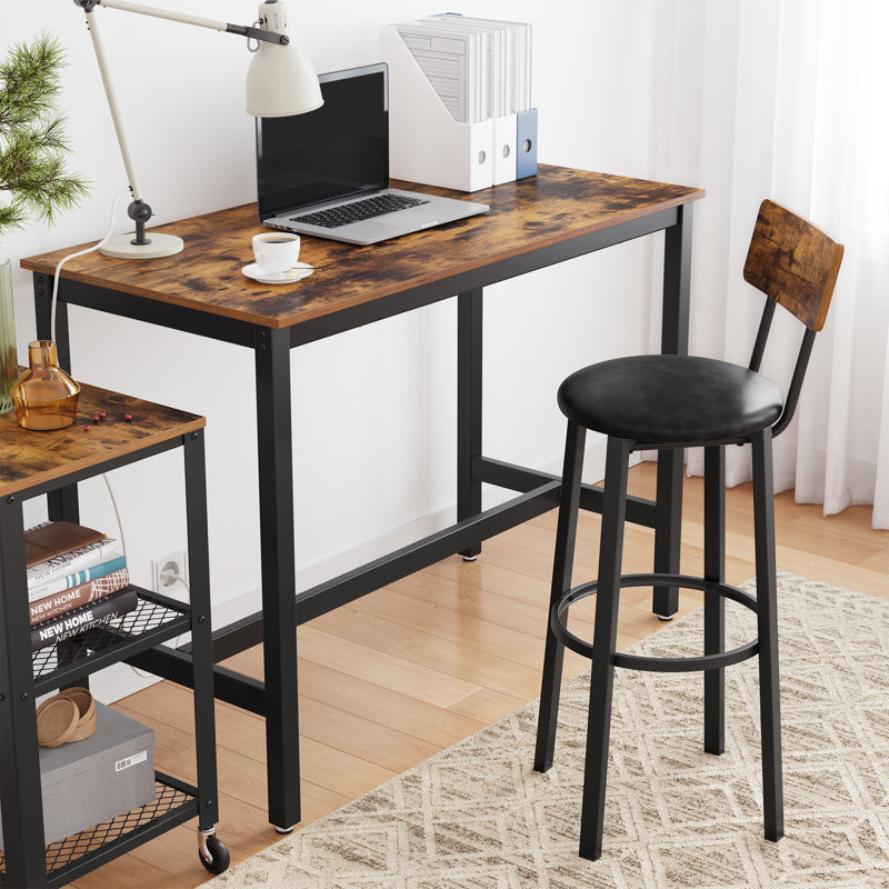 Marcel Upholstered Counter Stool with Metal Frame