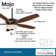 52" Mojo 5 - Blade LED Standard Ceiling Fan with Pull Chain and Light Kit Included