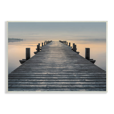 " Quiet Serene Dock Pier Foggy Morning Sunrise Scenery " Color Photography Print