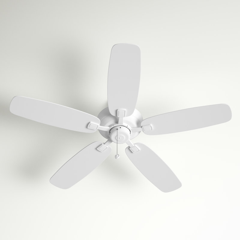 Jacobi 52'' Ceiling Fan with LED Lights, Rubberized White with  White Blades