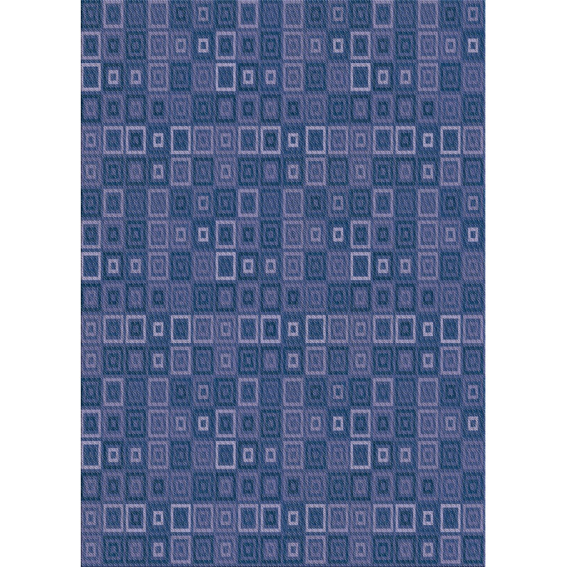 Tapis de la surface bleue en laine touffeté à la main Altura