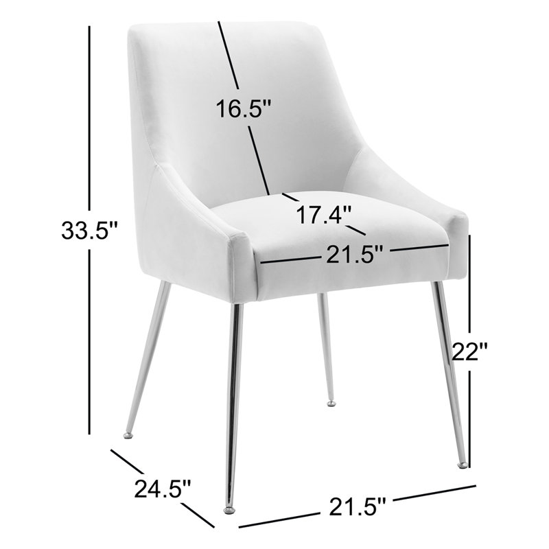 Koblas Velvet Accent Chair, Black Velvet