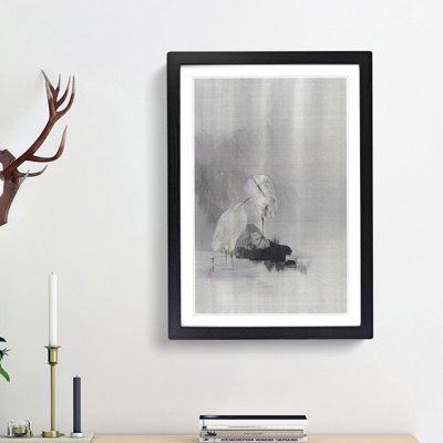 Egrets at the Waters Edge by Watanabe Seitei - Picture Frame Painting Print