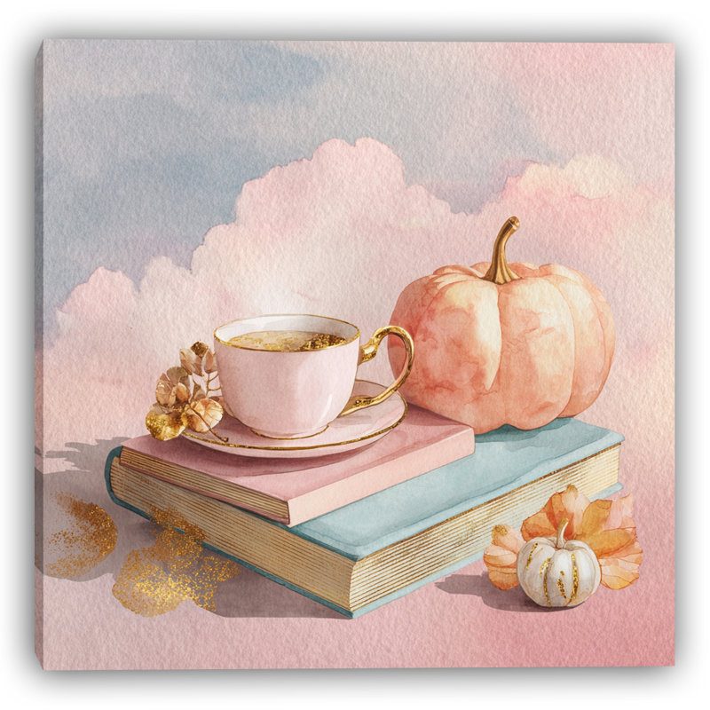 Art mural sur toile Blush Pumpkin Tea Time
