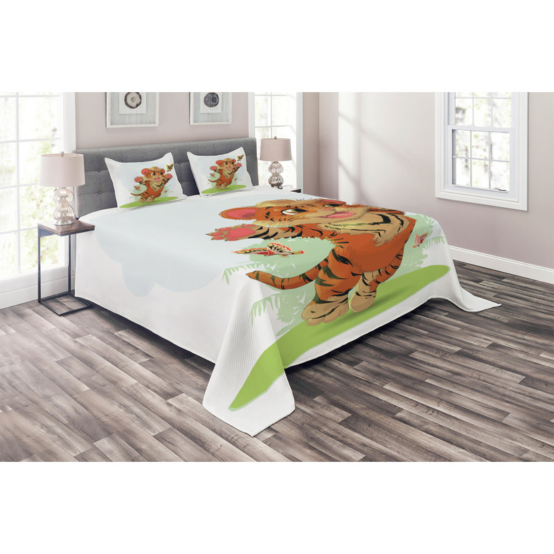Polyester Coverlet, King Bedspread + 2 Shams