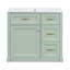 Meuble-lavabo de 36 pouces avec lavabo, armoire avec 4 tiroirs, porte à fermeture douce et tablette réglable, lavabo en céramique, meuble-lavabo moderne pour l'organisation de la salle de bain-224788334