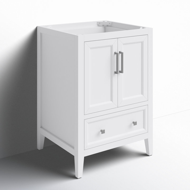 Everette 24'' W Single Bathroom Vanity Base, White