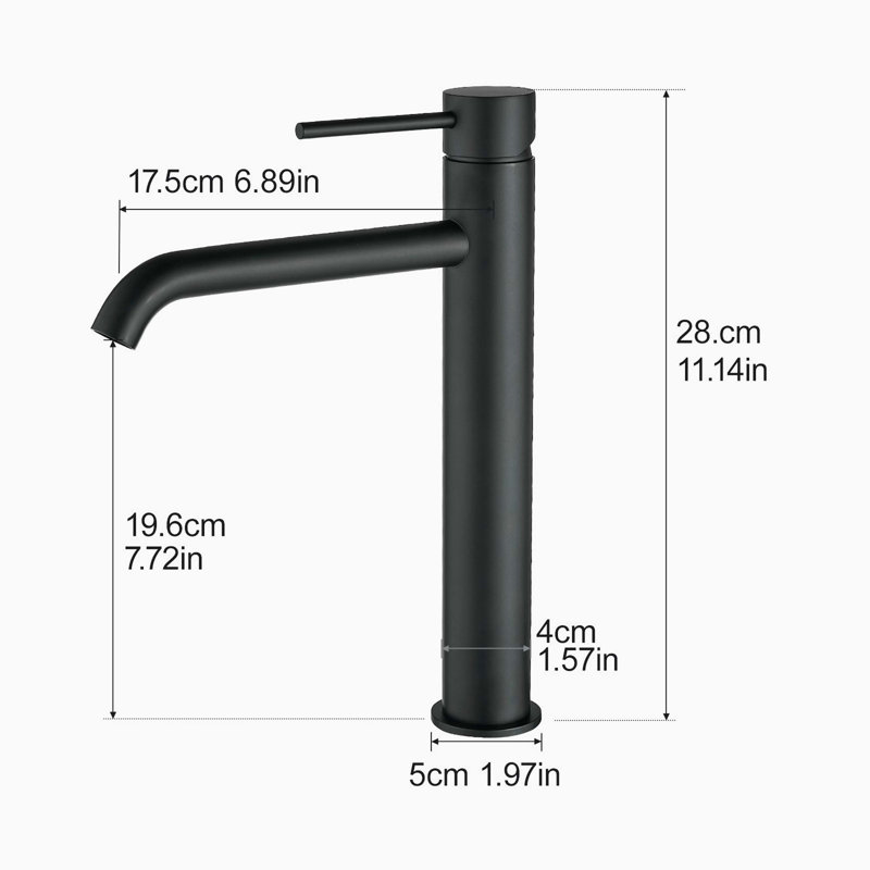 Robinet pour salle de bain à poignée simple Modern