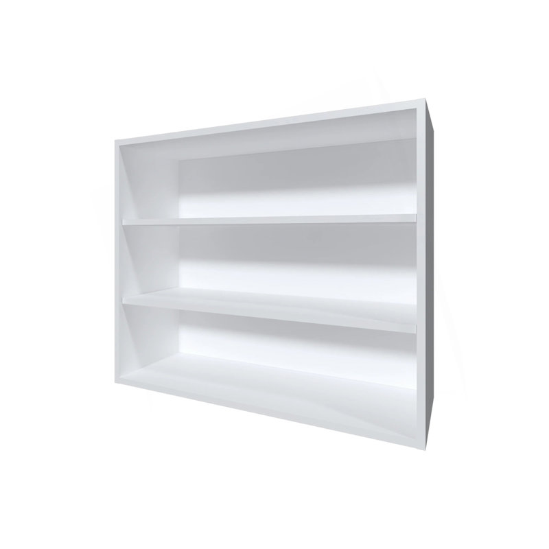 Armoire murale blanche avec rangement ouvert, Blanc