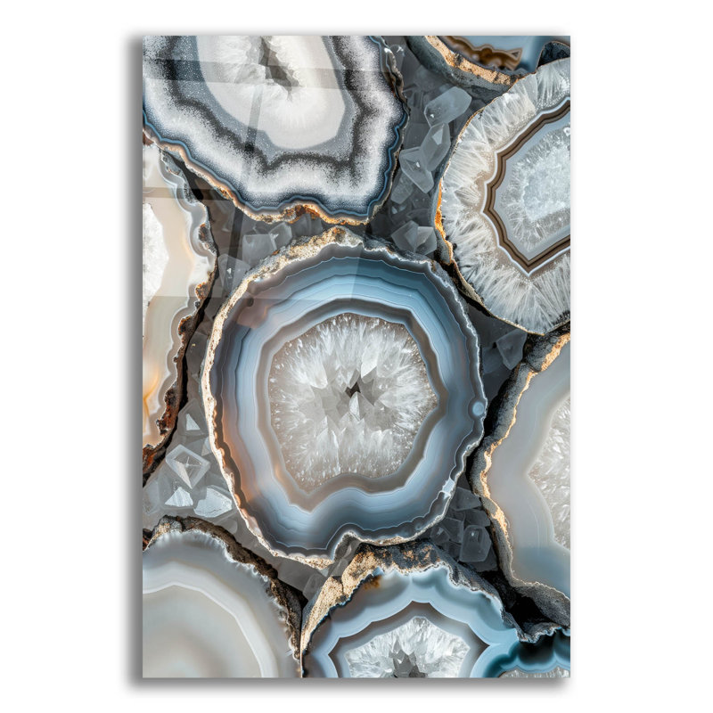«Glow Of Crystal» par Svetlana Aleynikova, art mural en verre acrylique, H 24 po x l 16 po x P 0,2 po