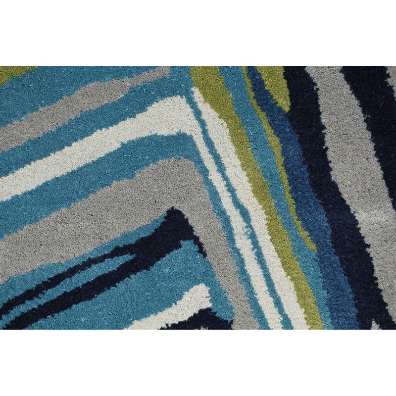 Deins Rectangle 245 cm x 305 cm Abstract Wool Hand Tufted Area Rug