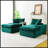 Turtle Velvet Double Chaise Lounge-2134803486