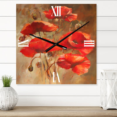 Horloge murale Blossoming Poppies VI