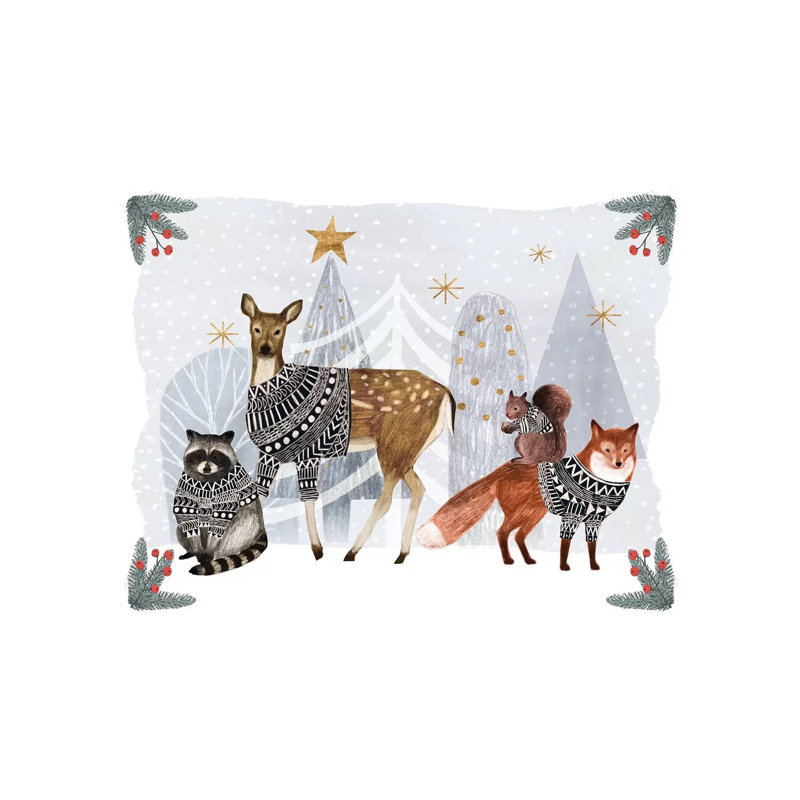 Cozy Christmas Collection A by Victoria Borges - Graphic Art, No Matte, 26" H x 40" W x 1.5" D, Wrapped Canvas