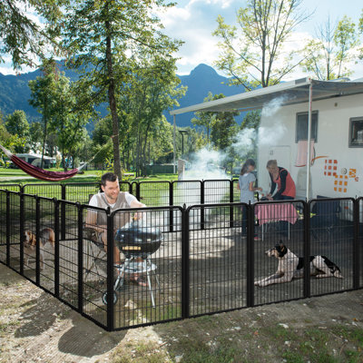 32'' H Panel Metal Exercise Pen With Door