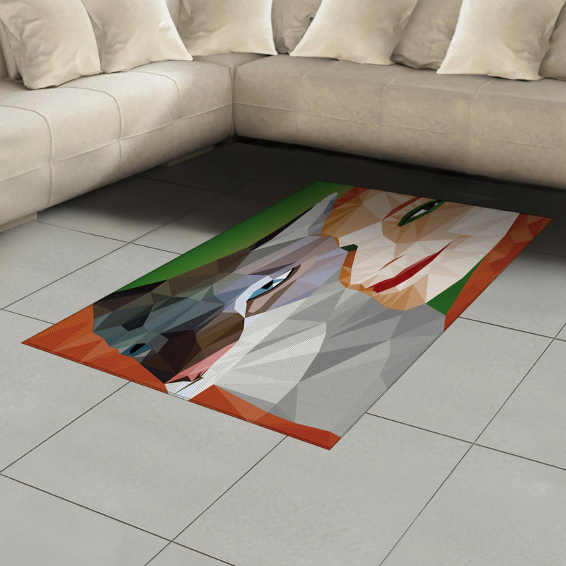 Tapis décoratif à longs poils en fibre de polyester haute densité Animal, Rectangle— 4 pi x 5 pi 8 po