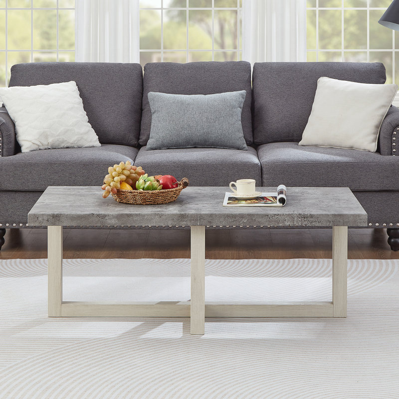 Table basse contemporaine, Gris / Blanc