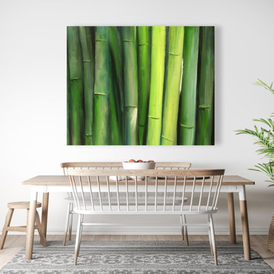 Green Bamboo - Botanical Canvas for Home Decor | Eco-Friendly Art