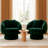 Upholstered Swivel Accent Chair Barrel Chair With Pillow (Set of 4)-2010476525
