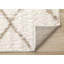 Bonilla Cream Beige Trellis Geometric Shag Rug-376831120