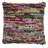 Red/Multicolored Hand-Woven Abstract Recycled Materials Throw Pillow Cover-1842972452