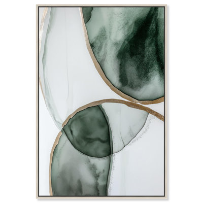 Moss and Mist Canvas Green Abstract Art by Art Remedy